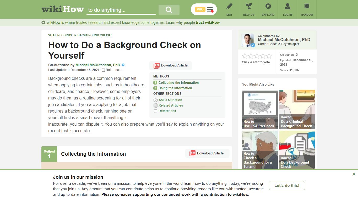 How to Do a Background Check on Yourself: 11 Steps (with ... - wikiHow